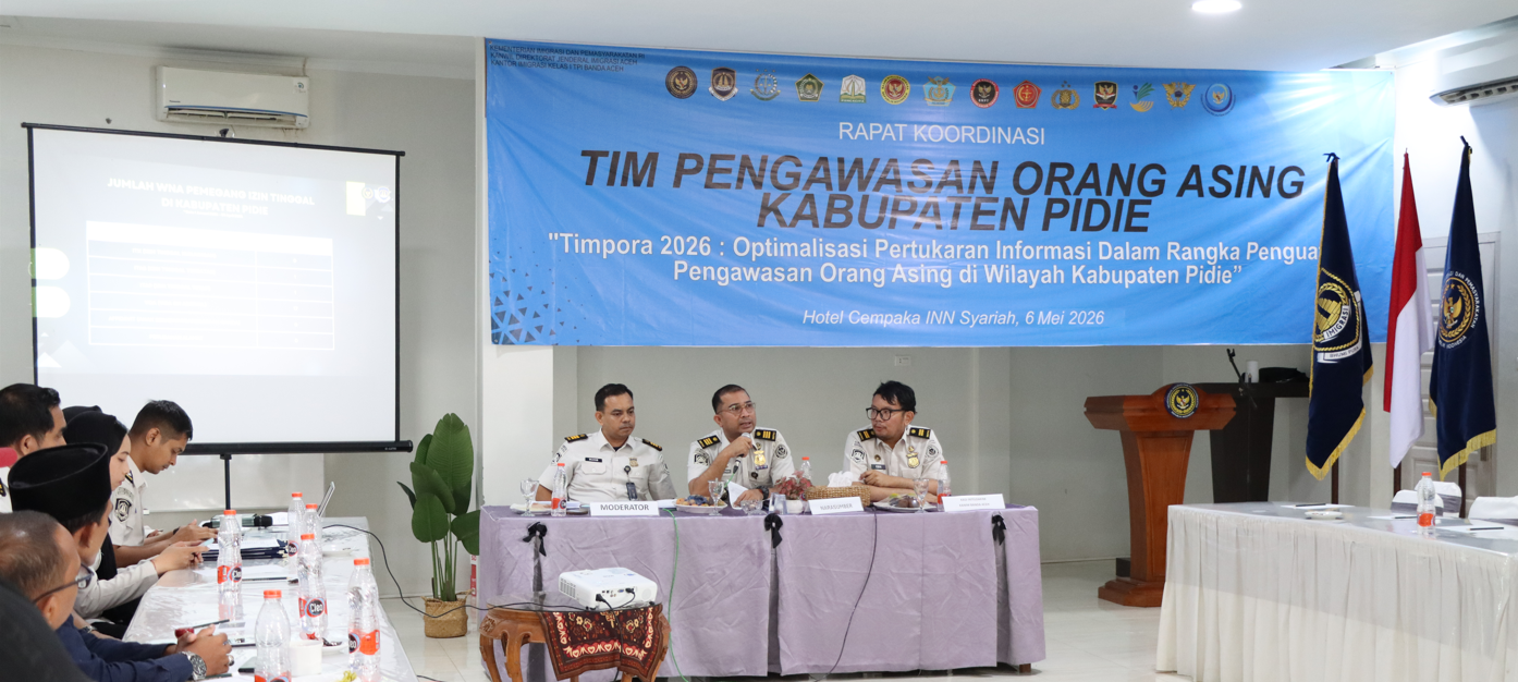 Rakor Timpora Kabupaten Pidie 2026, Wujud Penguatan Pengawasan Orang Asing yang Terintegrasi